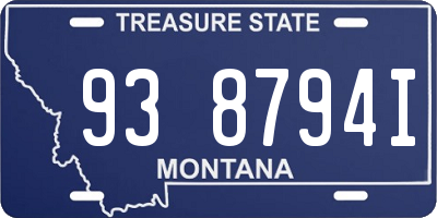 MT license plate 938794I