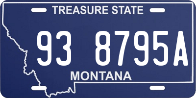 MT license plate 938795A