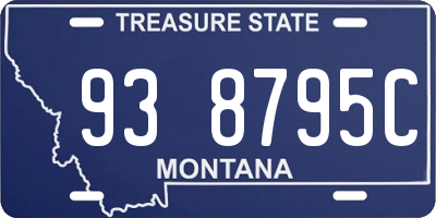 MT license plate 938795C