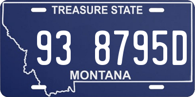 MT license plate 938795D