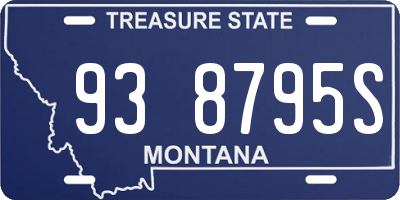 MT license plate 938795S