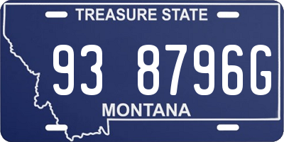 MT license plate 938796G