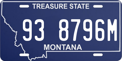 MT license plate 938796M