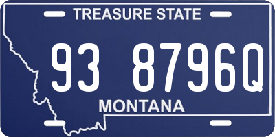 MT license plate 938796Q