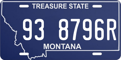 MT license plate 938796R