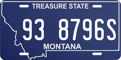 MT license plate 938796S