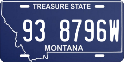 MT license plate 938796W