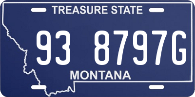 MT license plate 938797G