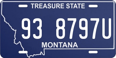 MT license plate 938797U