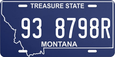 MT license plate 938798R