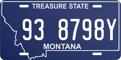 MT license plate 938798Y