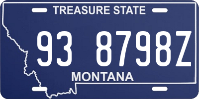 MT license plate 938798Z