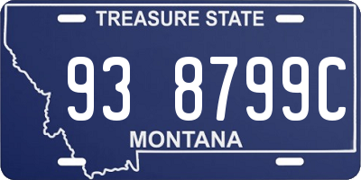 MT license plate 938799C