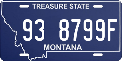 MT license plate 938799F