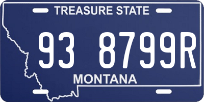 MT license plate 938799R