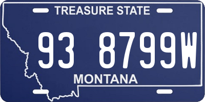 MT license plate 938799W