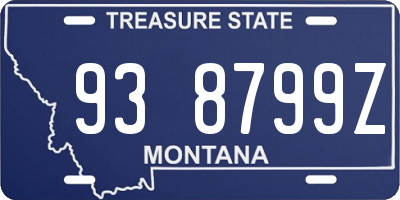 MT license plate 938799Z