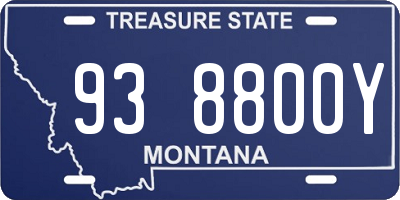MT license plate 938800Y