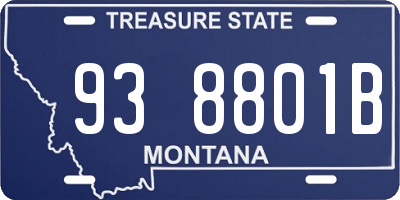 MT license plate 938801B