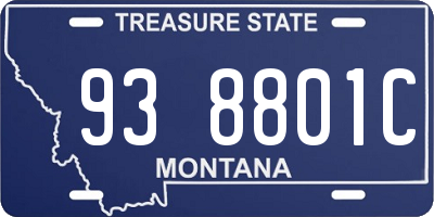 MT license plate 938801C