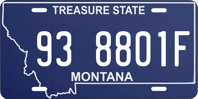 MT license plate 938801F