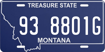 MT license plate 938801G
