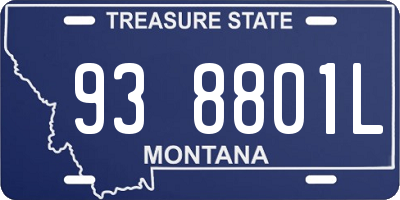MT license plate 938801L
