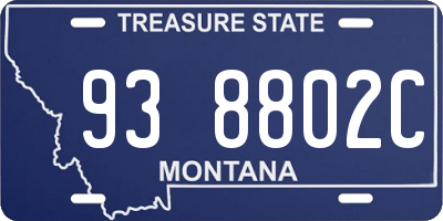 MT license plate 938802C