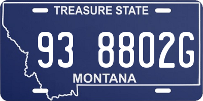 MT license plate 938802G