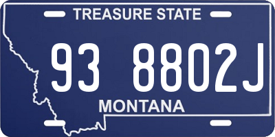 MT license plate 938802J