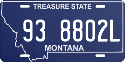 MT license plate 938802L