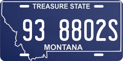 MT license plate 938802S