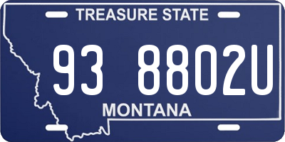 MT license plate 938802U