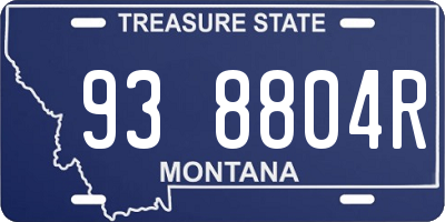 MT license plate 938804R