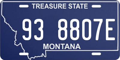 MT license plate 938807E