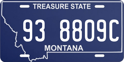 MT license plate 938809C