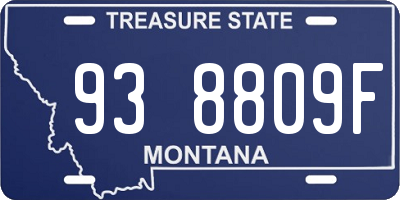 MT license plate 938809F