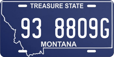MT license plate 938809G