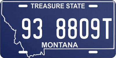 MT license plate 938809T