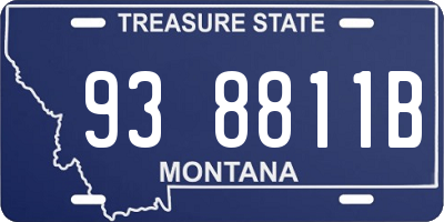 MT license plate 938811B