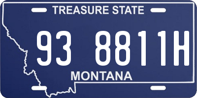 MT license plate 938811H