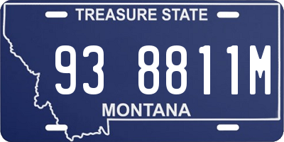 MT license plate 938811M
