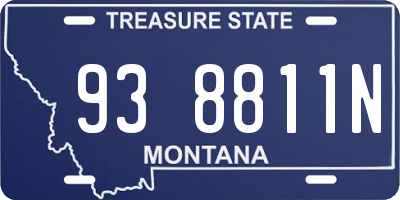 MT license plate 938811N