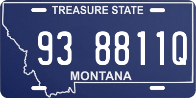 MT license plate 938811Q