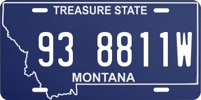 MT license plate 938811W