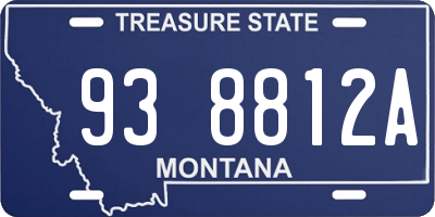 MT license plate 938812A