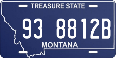 MT license plate 938812B