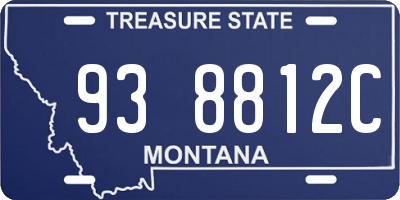 MT license plate 938812C