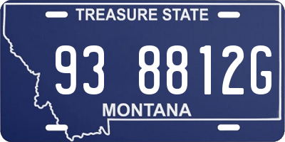 MT license plate 938812G