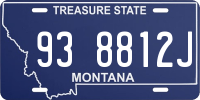 MT license plate 938812J
